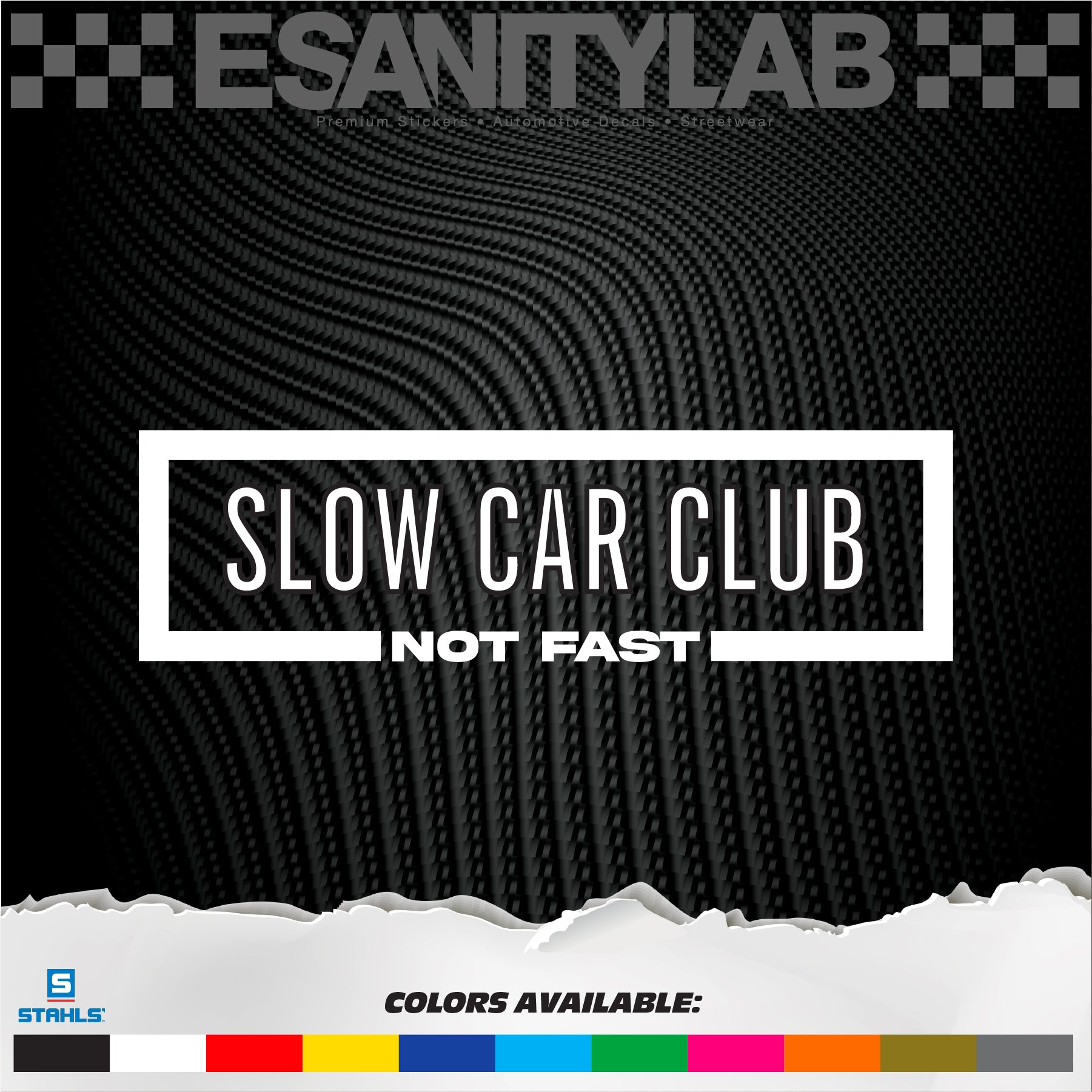 Slow Car Club - Premium Vinyl Decal Sticker