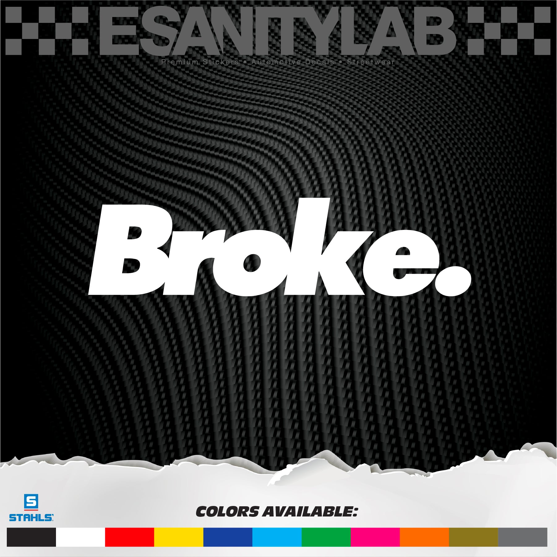 Broke – Satirical Vinyl Decal Sticker