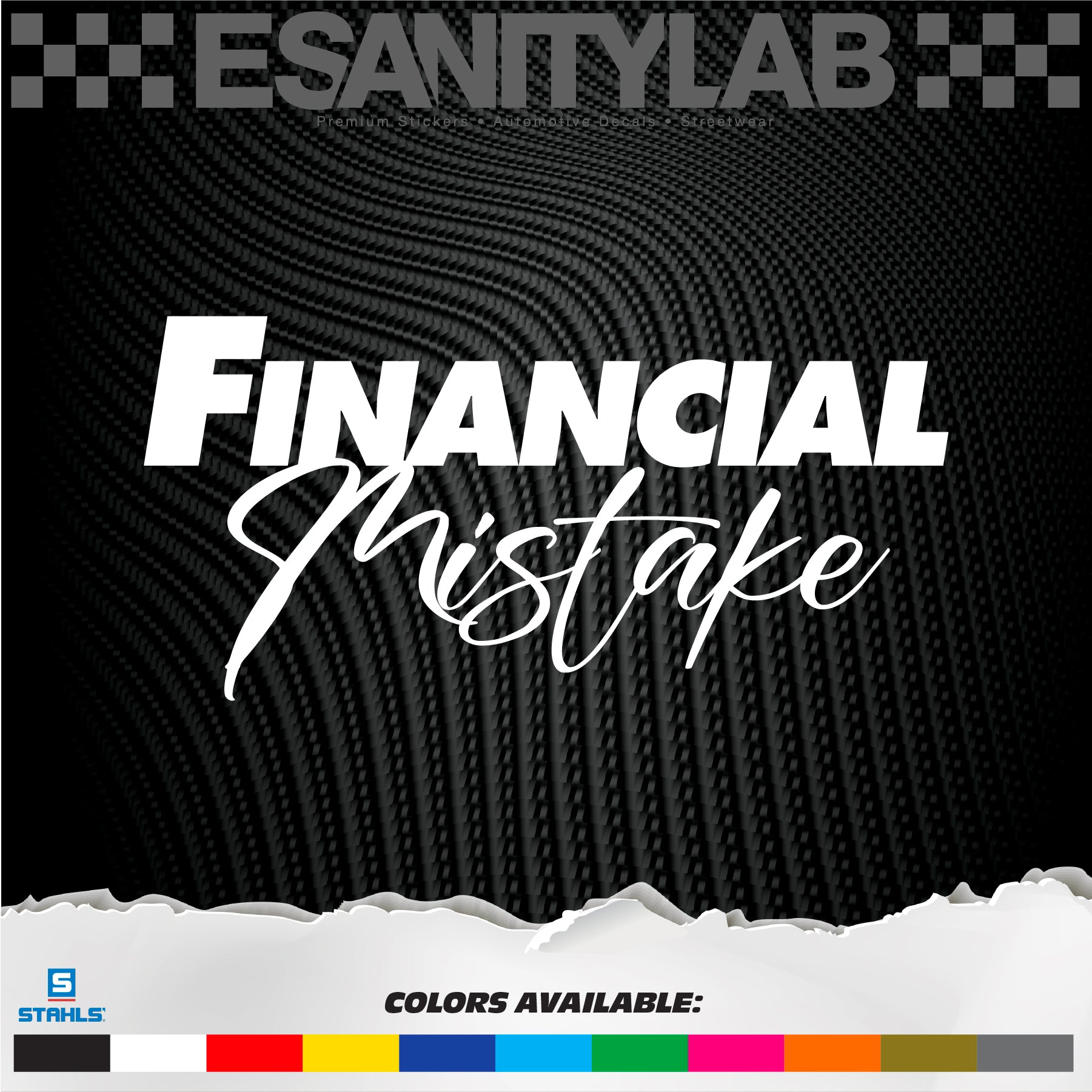 Financial Mistake – Car Culture Vinyl Decal Sticker