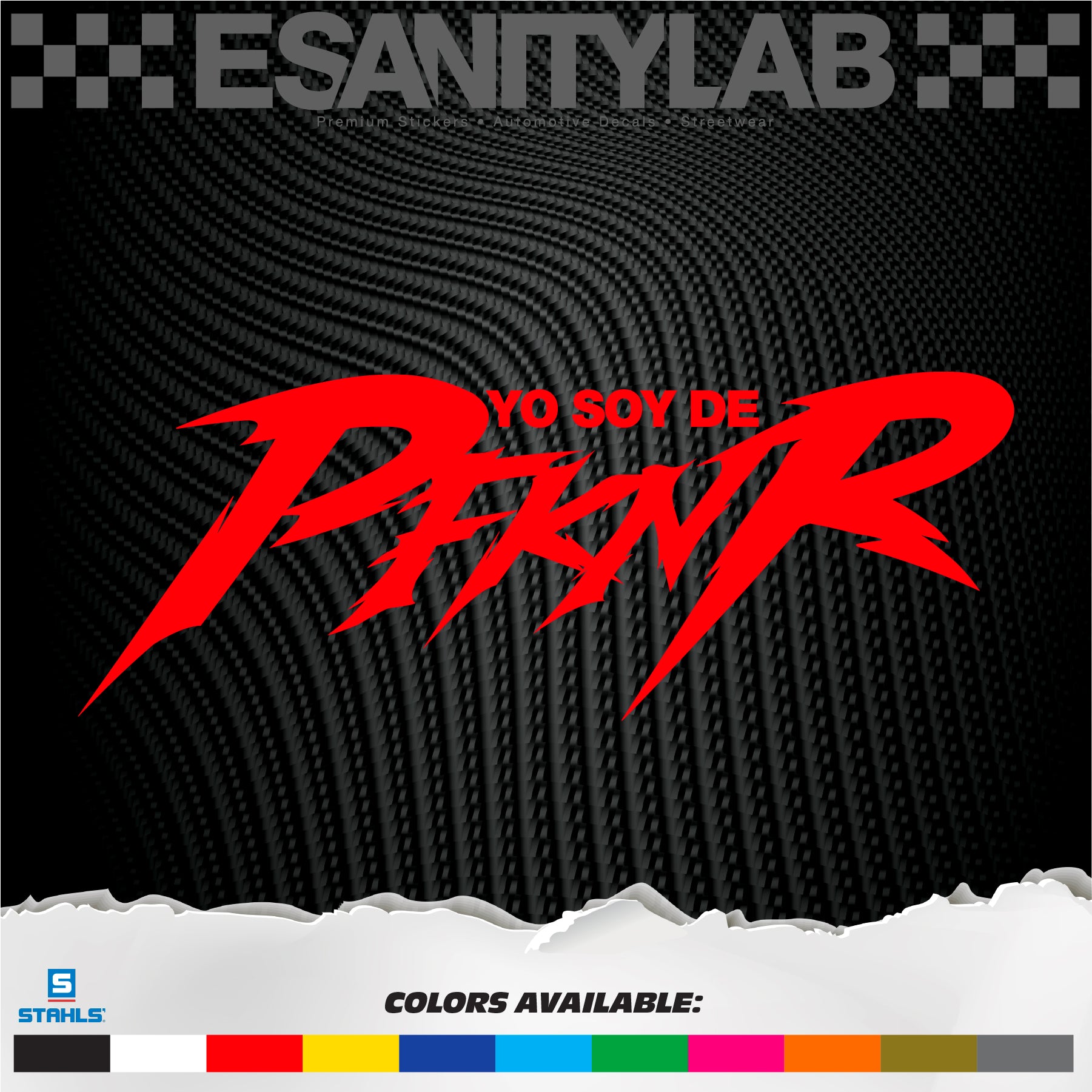 Yo Soy de PFKNR - Premium Vinyl Decal Sticker Boricua