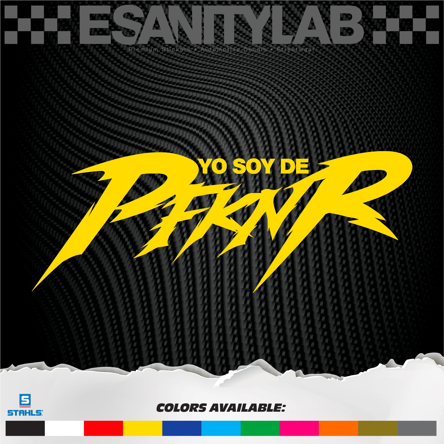 Yo Soy de PFKNR - Premium Vinyl Decal Sticker Boricua