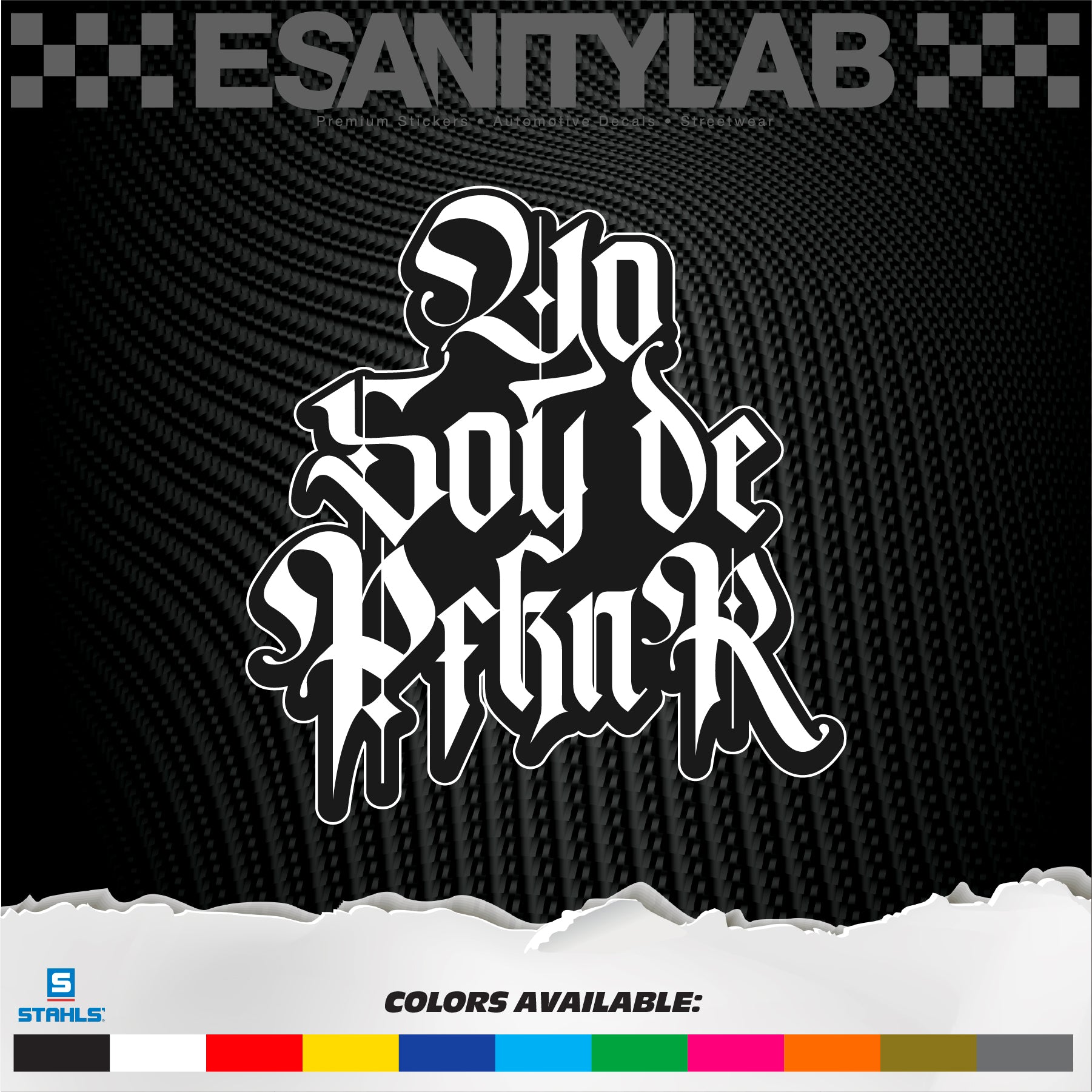 Yo Soy de PFKNR - Premium Vinyl Decal Sticker Boricua (2 colors)