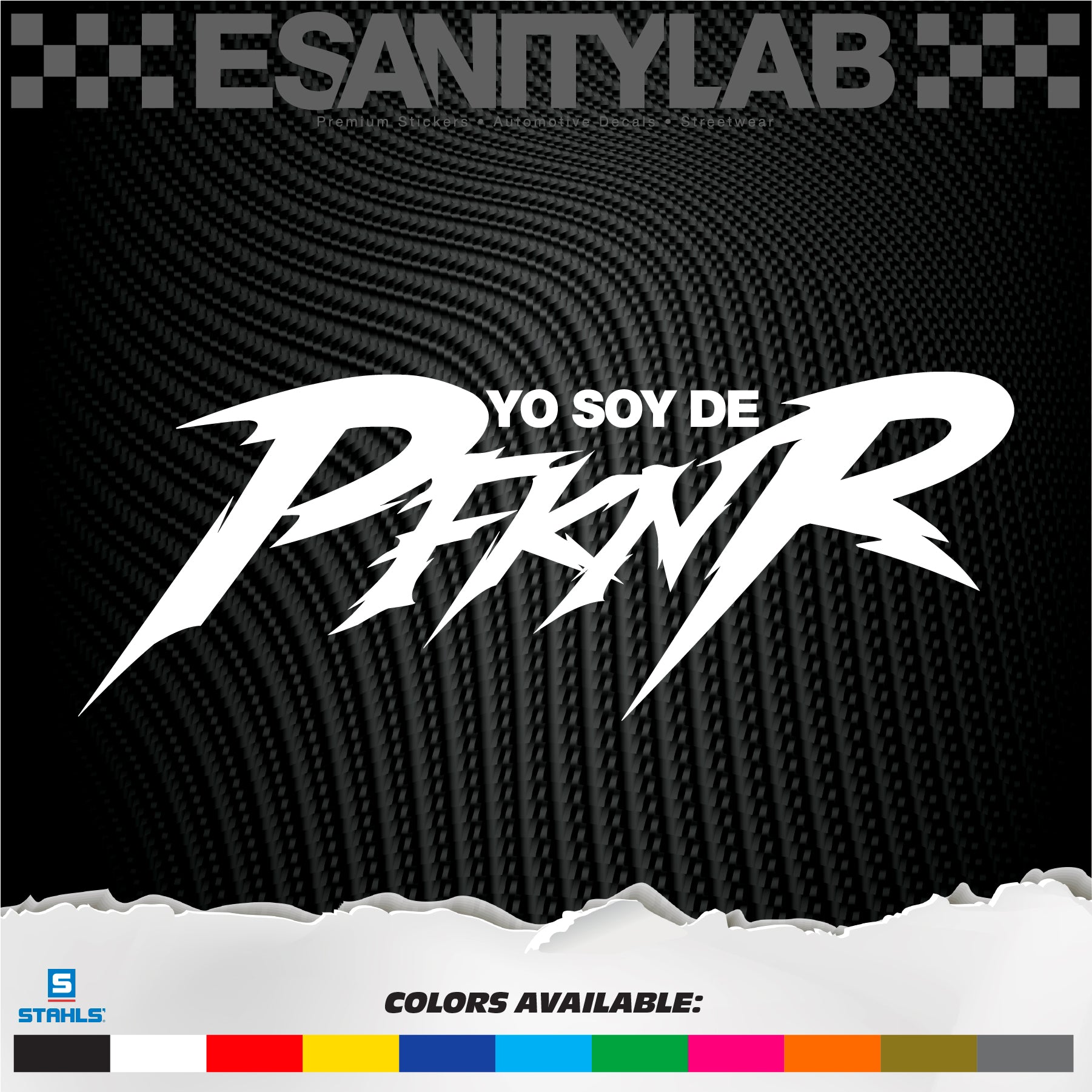 Yo Soy de PFKNR - Premium Vinyl Decal Sticker Boricua