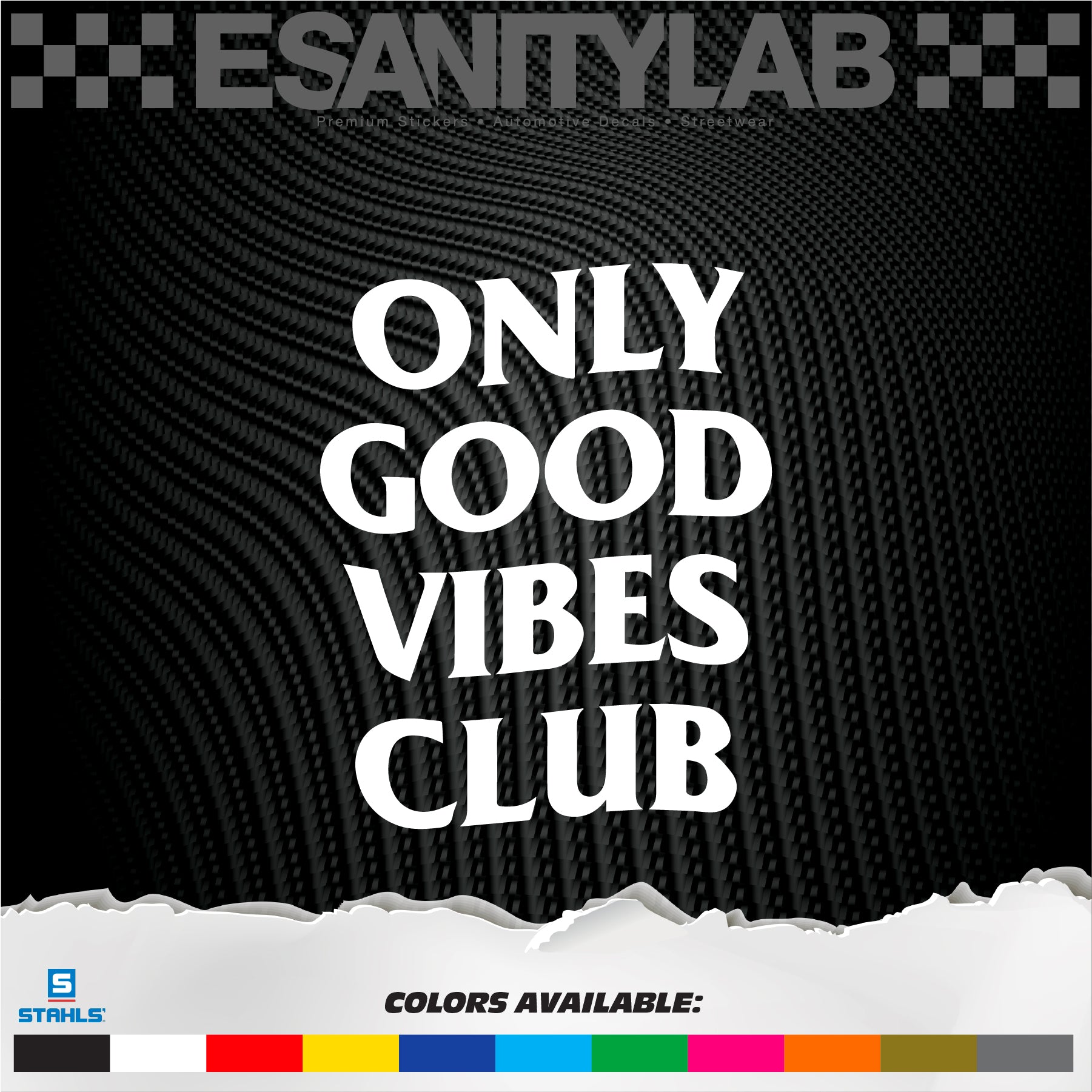 Only Good Vibes Club - Premium Vinyl Decal Sticker