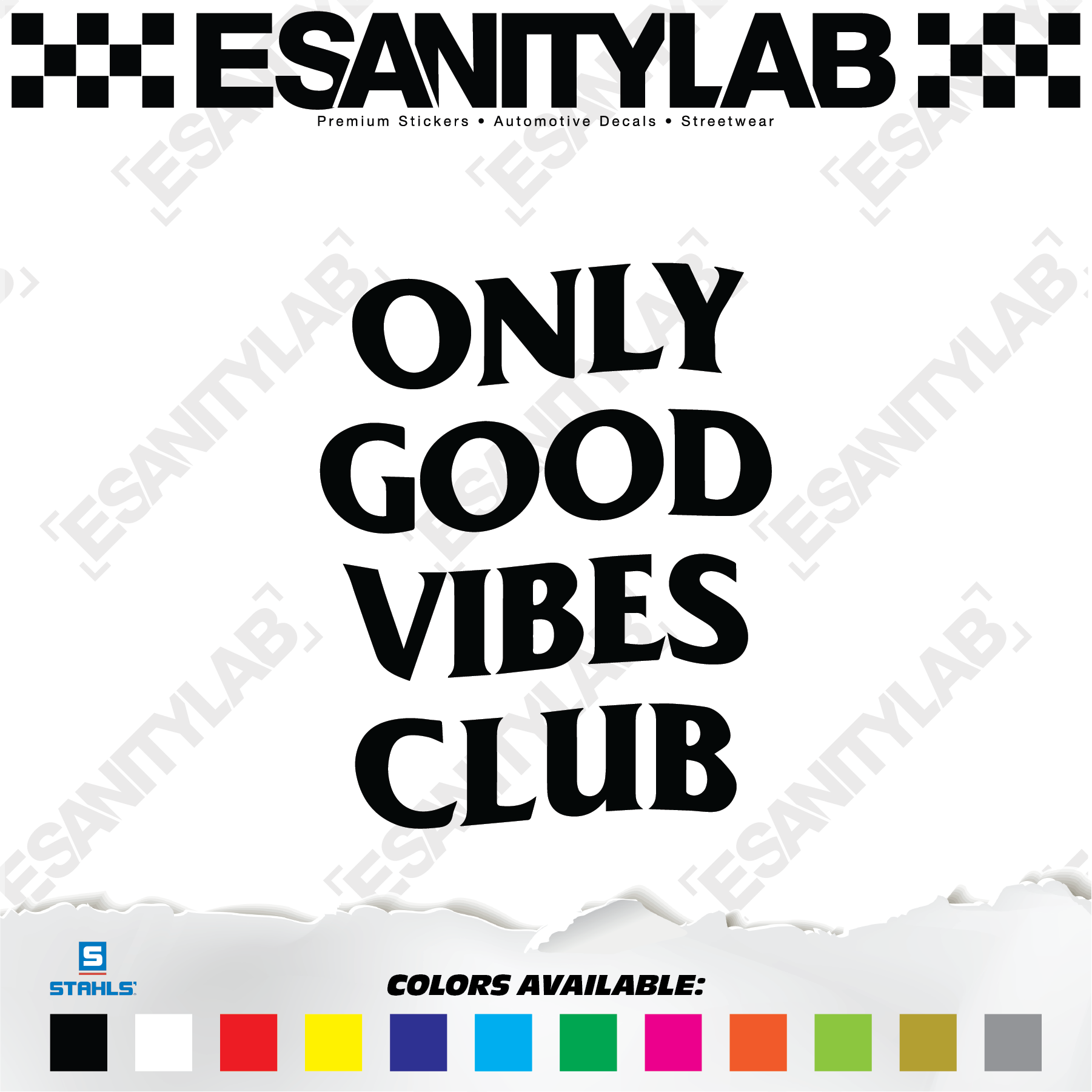 Only Good Vibes Club - Premium Vinyl Decal Sticker