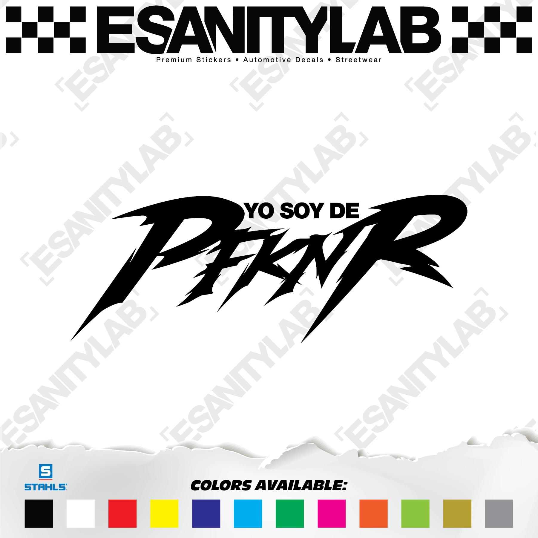 Yo Soy de PFKNR - Premium Vinyl Decal Sticker Boricua