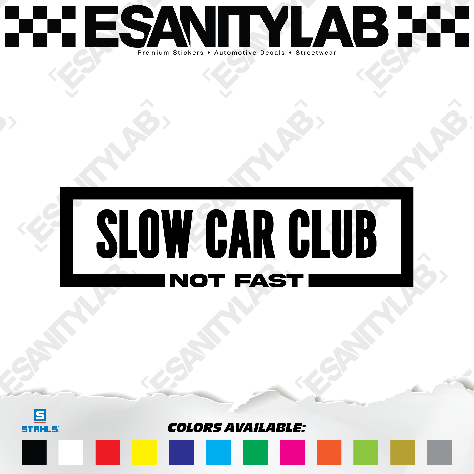 Slow Car Club - Premium Vinyl Decal Sticker